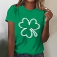 thumbnail image 1 of Fiudx Liquidación de Ahorros de Verano Camiseta Informal de Manga Corta con Cuello Redondo y Estampado a La Moda para Mujer, 1 of 4