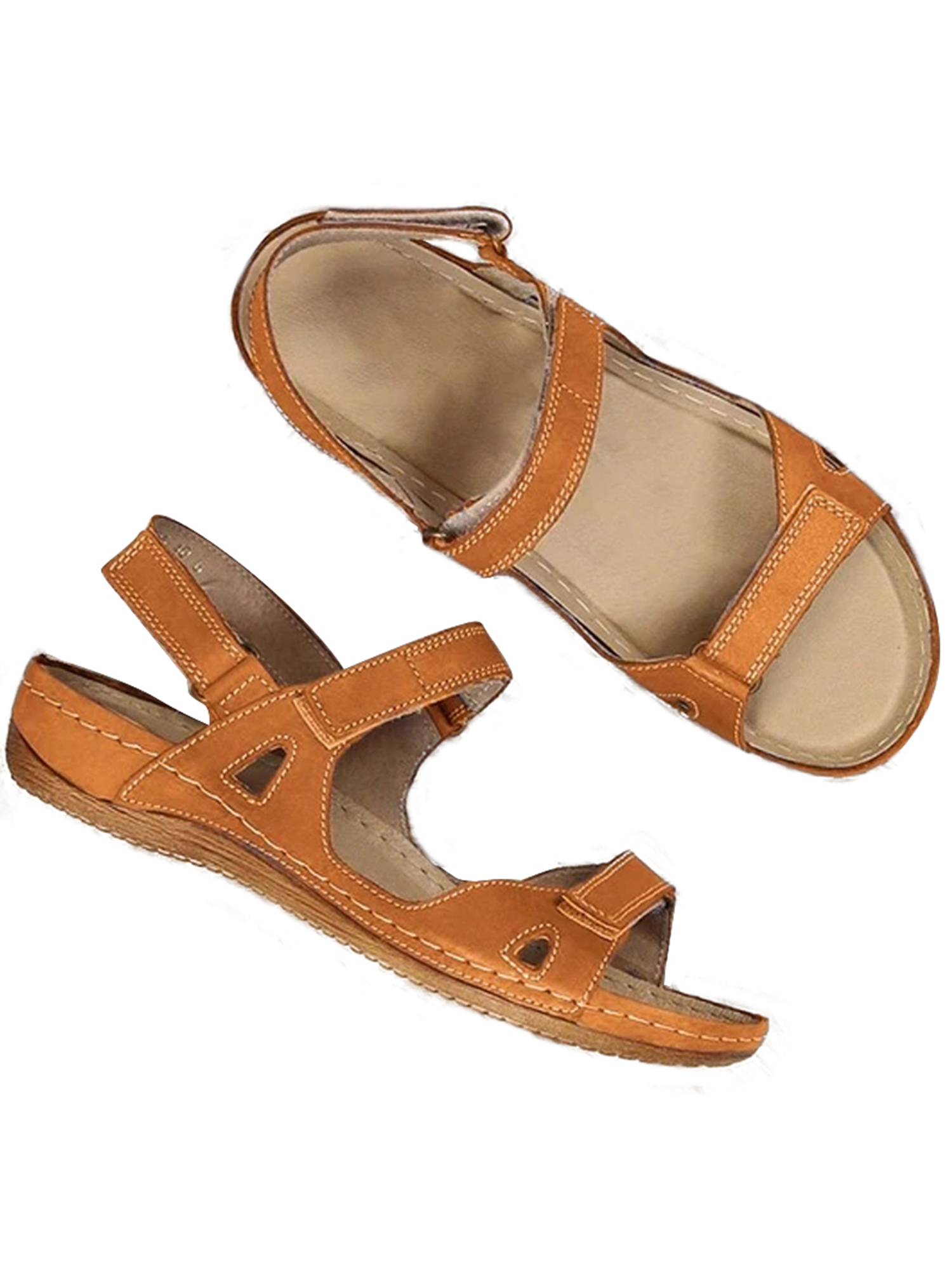Womens Summer Boho Flip Flops Sandal Cross T Strap Thong Flat Casual Shoes Size - image 3 of 3
