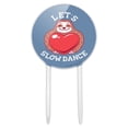 thumbnail image 1 of Acrylic Let's Slow Dance Sloth Heart Love Funny Humor Cake Topper Party Decoration for Wedding Anniversary Birthday Graduation, 1 of 7