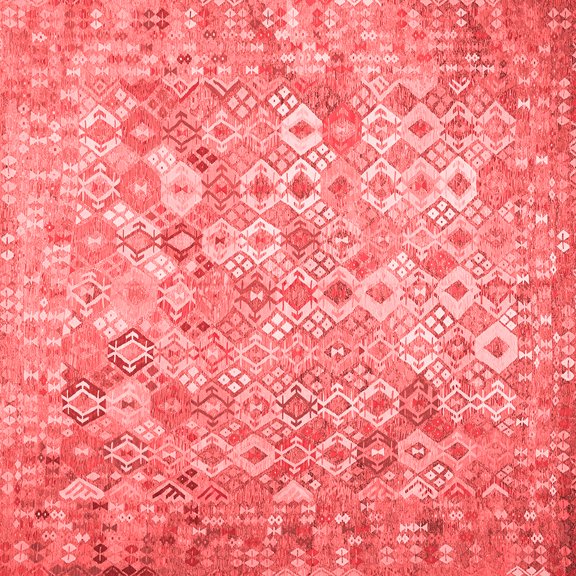 Ahgly Company Indoor Square Southwestern Red Country Area Rugs, 8' Square