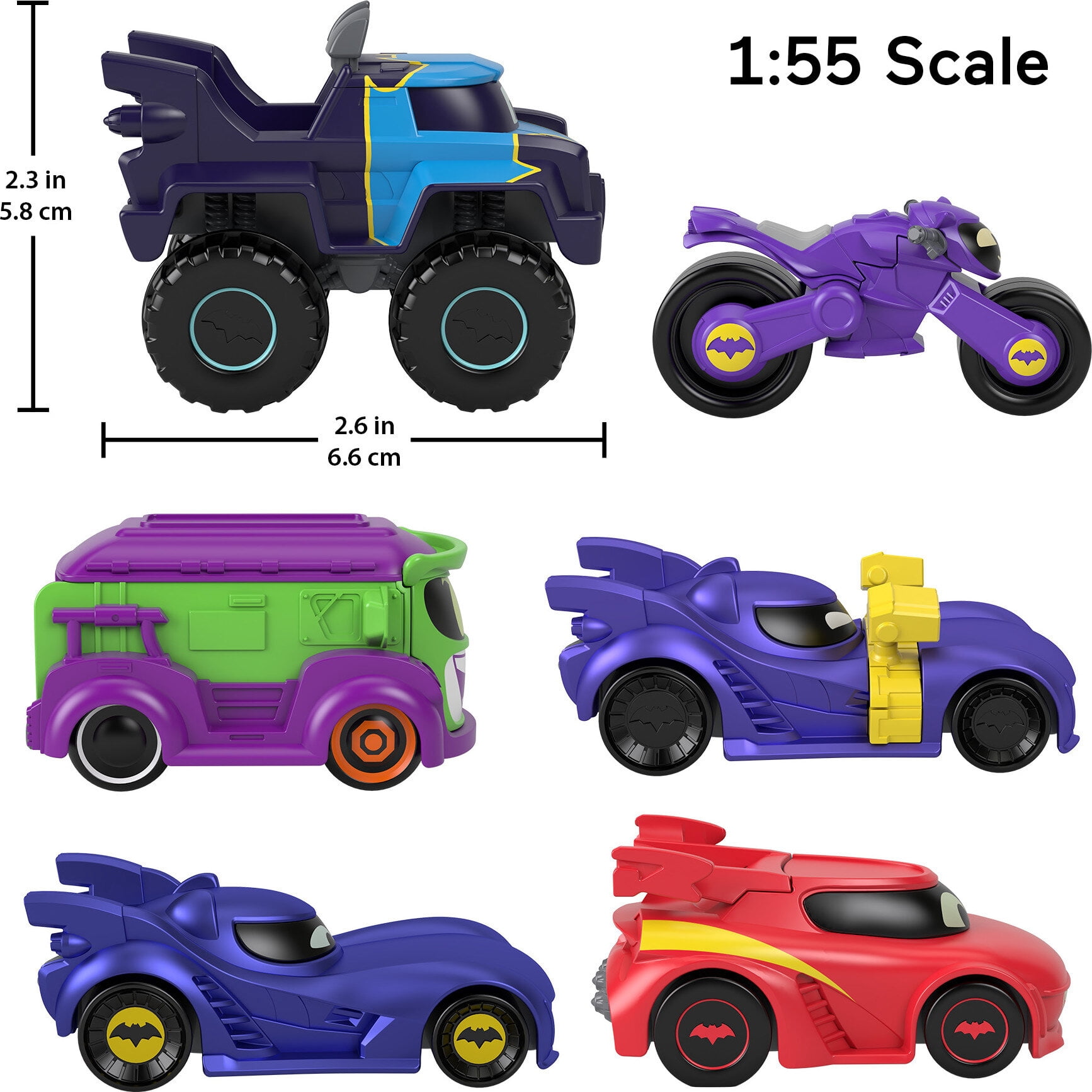 Fisher-Price DC Batwheels 1:55 Scale Diecast Car & Truck Play Vehicle Collection (Styles May Vary, Each sold separately)