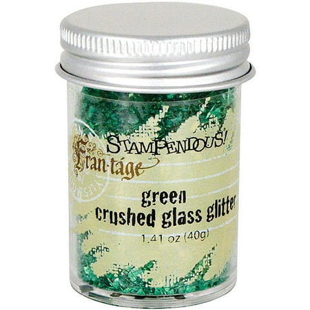 Stampendous Crushed Glass Glitter, 1.4 oz, Green