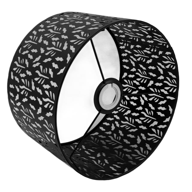 Abat-Jour en Métal Moderne Abat-Jour Creux Sculpté Design Feuille d'Herbe Compatible avec E27 E14 Support de Lampe