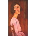 thumbnail image 2 of Modigliani, Amedeo 19x32 Black Ornate Wood Framed with Double Matting Museum Art Print Titled - Marguerite, 2 of 4