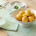 thumbnail image 6 of over&back Stoneware Large Footed Food Bowl - Kitchen and Dining Room Stand Perfect for Fruit, Bread, Candy, and More - 11" D x 4.9" H - 2.3 Quarts - Semi-Matte White, 6 of 8