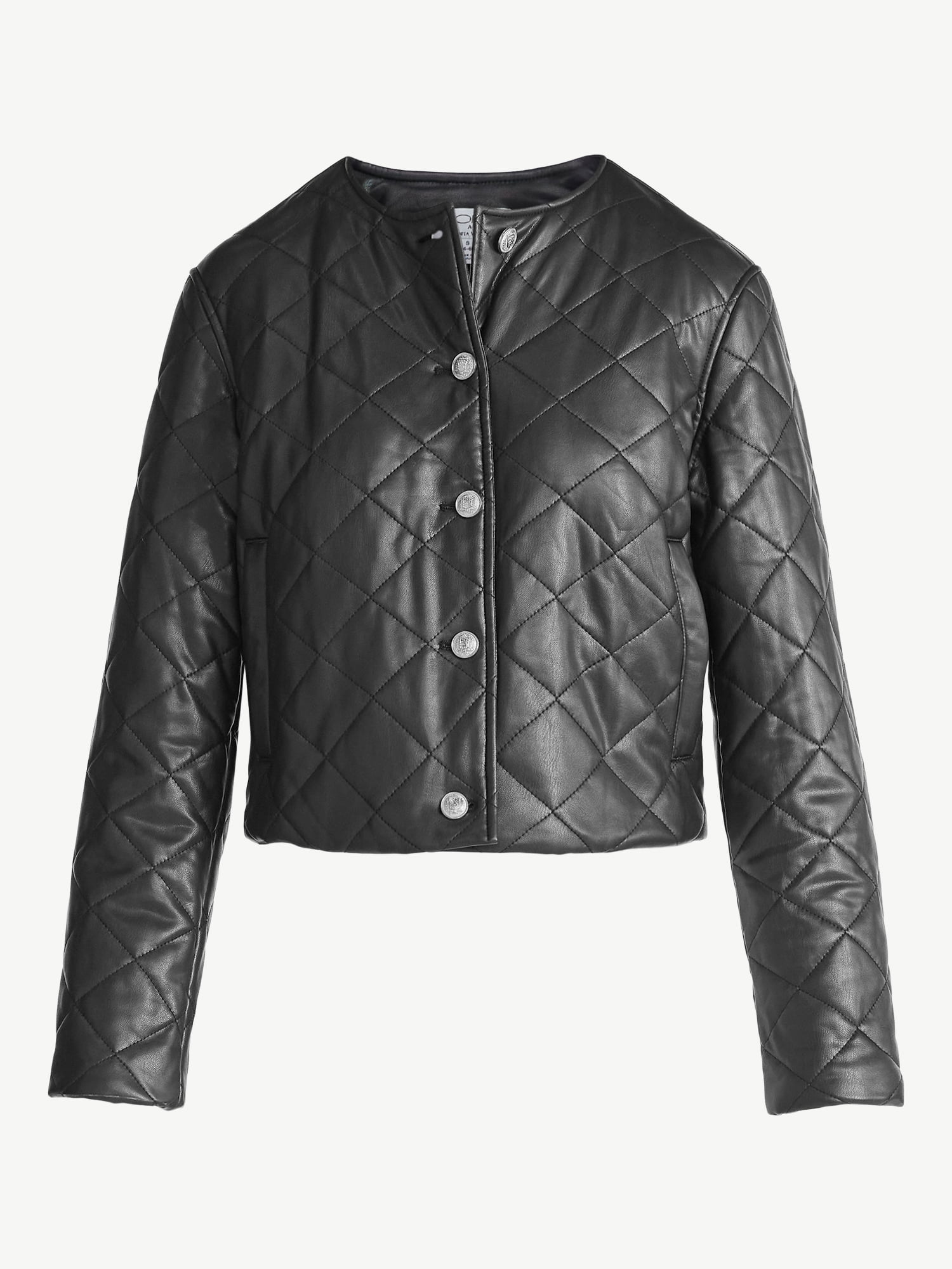 Sofia by Sofia Vergara Women's Faux Leather Quilted Jacket, Sizes XS-XXL