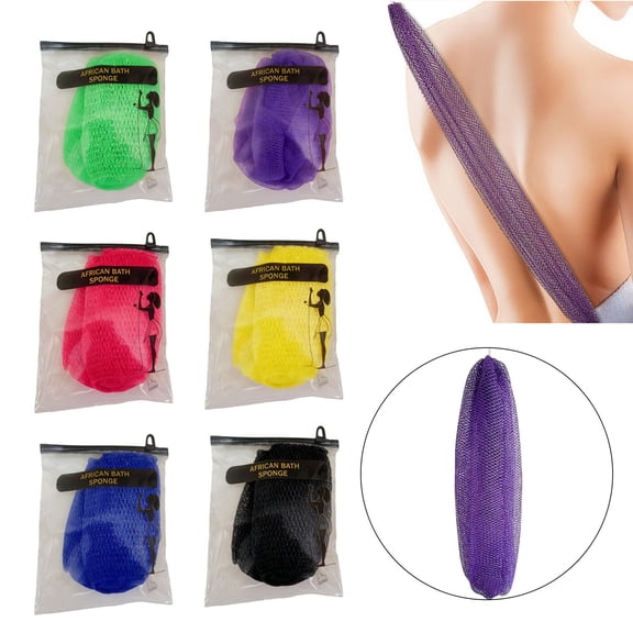 African Exfoliating Body Net Sponge, Ember and Root African Net Sponge, African Bath Sponge, Gentle Exfoliation, Exfoliating Washcloth Face & Body Scrub Towel for All Skin Types