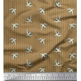 thumbnail image 1 of Soimoi Rayon Fabric Stripe & Stork Bird Print Sewing Fabric Yard 56 Inch Wide, 1 of 1