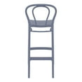 thumbnail image 5 of Compamia Victor Contemporary Resin Outdoor Bar Stool - Set of 1, Dark Gray, 5 of 5