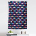 thumbnail image 1 of Geometric Tapestry, Grunge Pattern Design Colorful Polka Dots Illustration Art Print, Fabric Wall Hanging Decor for Bedroom Living Room Dorm, 5 Sizes, Navy Blue and Multicolor, by Ambesonne, 1 of 1