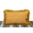 thumbnail image 2 of Fennco Styles Geniune Mongolian Lamb Fur Throw Pillow (Gold, 12"x20" Case Only), 2 of 2