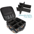 thumbnail image 4 of FORMRS Travel Makeup Bag Large Capacity Train Case Cosmetic Organizer with Adjustable Dividers, Orange Elegant Geometric, 4 of 8