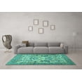 thumbnail image 3 of Ahgly Company Indoor Rectangle Animal Turquoise Blue Traditional Area Rugs, 5' x 7', 3 of 4