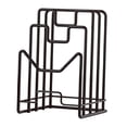 thumbnail image 2 of Estante para tablas de cortar, organizador de tablas de cortar, soporte para ollas, sartenes y tapas, soporte para utensilios de cocina negro, 2 of 9