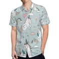 thumbnail image 4 of High Quality Hawaiian Shirts for Men Short Sleeve Aloha Beach Shirt Floral Summer Casual Button Down Shirts Blouses RZYU2V, 4 of 7