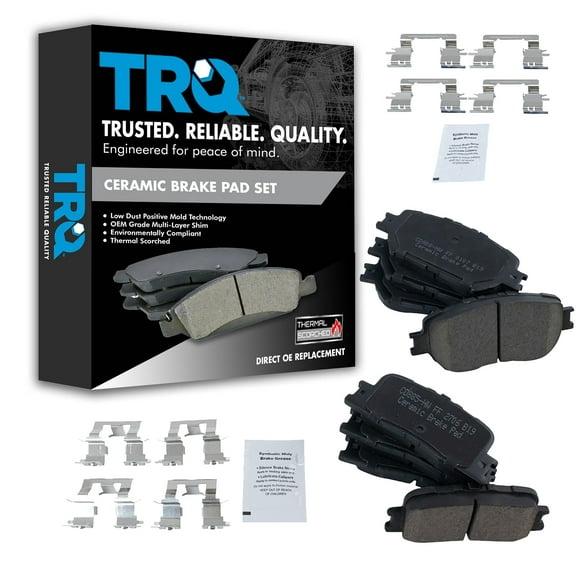 TRQ Premium Posi Ceramic Brake Pad Set Front & Rear Kit for Toyota Camry BFA12948