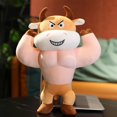 thumbnail image 2 of 2022 New Plush Muscle Cow Toy Cute Cattle Plush Stuffed Animals Cattle Soft Doll Kids Toys Birthday Gift for Children zhangmengya LED, 2 of 2