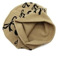 thumbnail image 4 of Xfvqtps Beanie for Womens Bow Knit Y2K Hip-Hop Foldable Stretch Fashion Versatile Warm Soft Fall Winter Skull Cap Khaki, 4 of 5