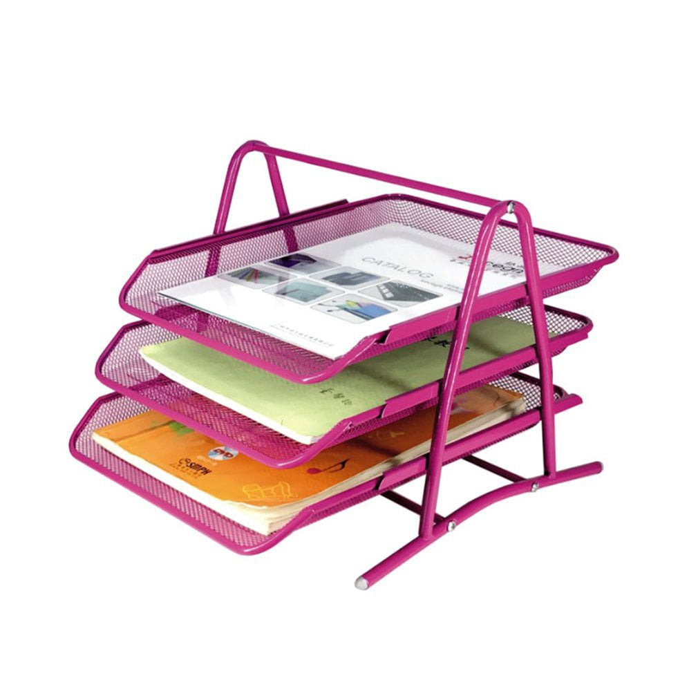 DOCUMENT OR FILE MESH MAGAZINES PAPER HOLDER DESK ORGANIZER FOR OFFICE OR HOME