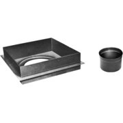 AmeriVent 6HS-CSA Ceiling Support Assembly, Specifications: 14-1/4 sq-in, Steel, Black