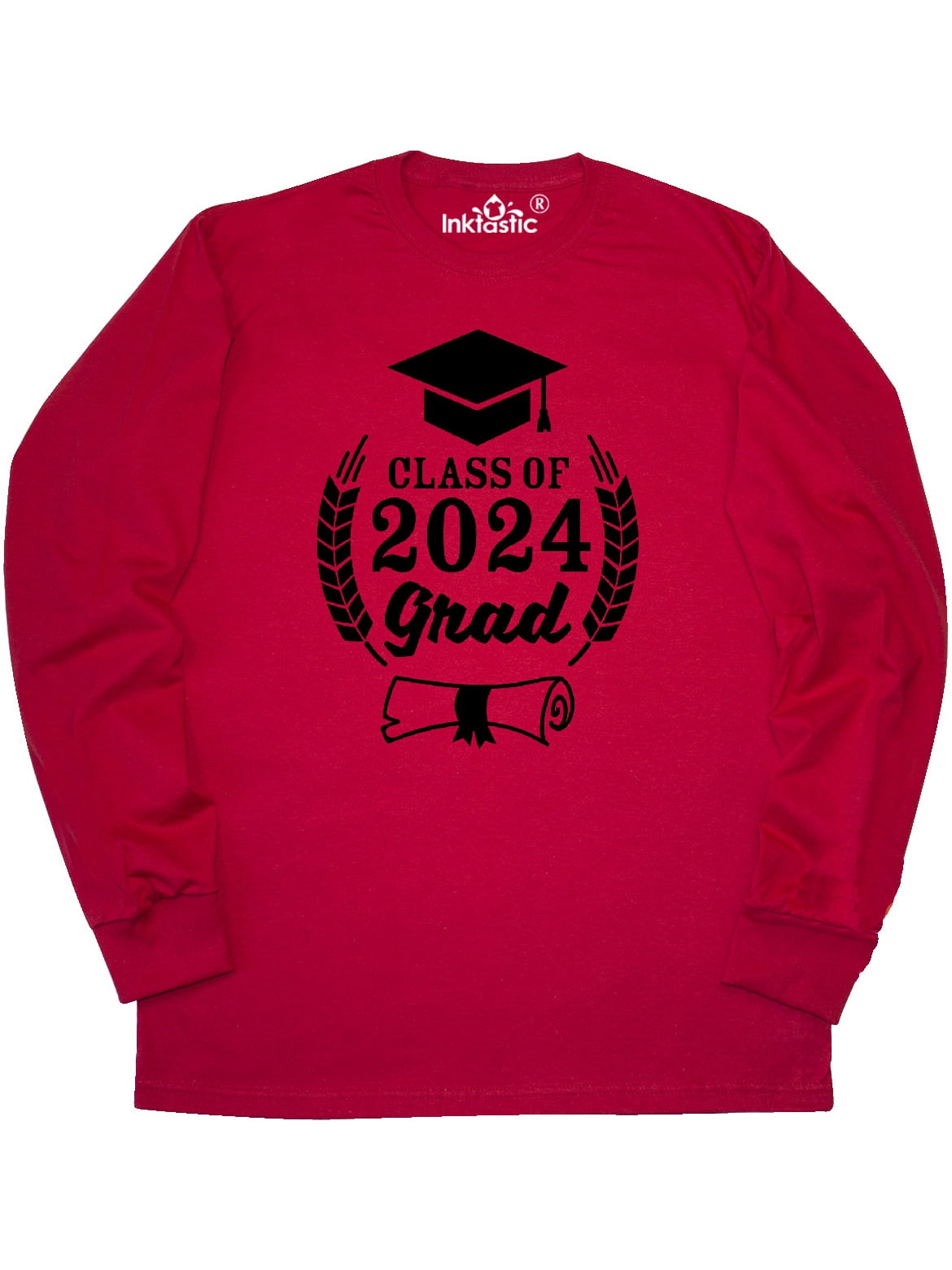 INKtastic Class of 2025 Grad with Diploma and Graduation Cap Long