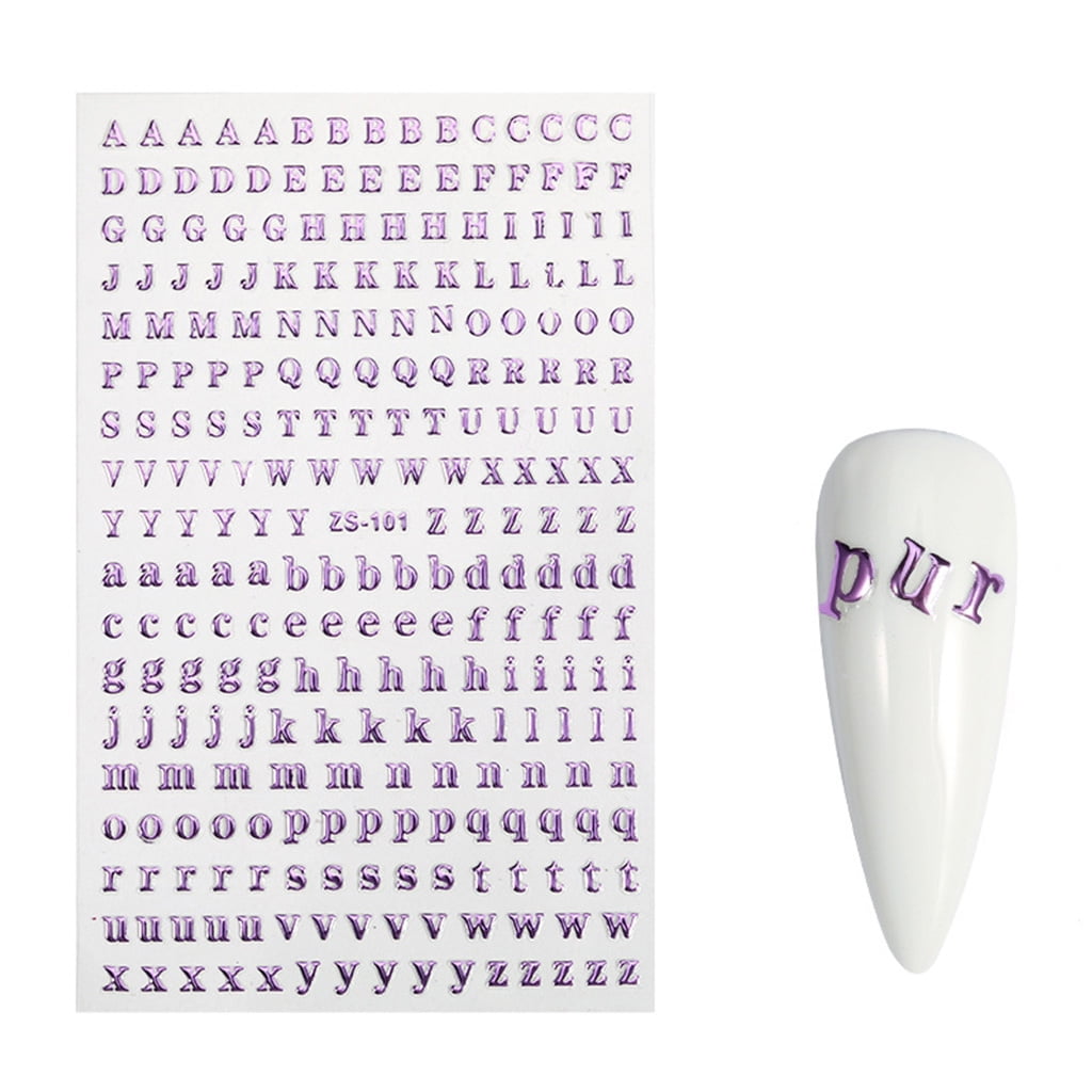 3D Letters Chunky Glitter Nail Art Decorative Stickers UV Epoxy Resin  Fillings - Walmart.com