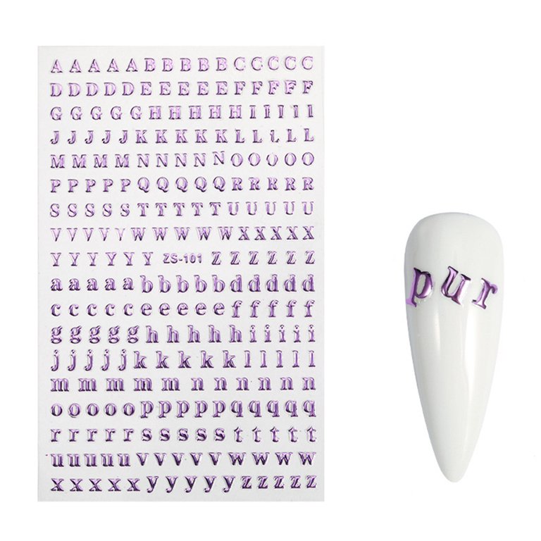 768px x 768px - âœª 3D Letters Chunky Glitter Nail Art Decorative Stickers UV Epoxy Resin  Fillings - Walmart.com