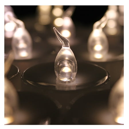 Tea Lights With Timers WADEO Lot 6 Battery Operated LED Warm White Tea Light Candle Flickering Flashing with Timer ()