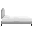 thumbnail image 4 of Modway Elise Queen Performance Velvet Platform Bed in Light Gray, 4 of 10