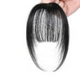 thumbnail image 2 of BadyminCSL Clip In Bangs All Real Hair Semi-Hand-Woven Brown Black Bangs Fringe with Temples Hairpieces for Women Curved Bangs for Daily Wear, 2 of 6