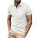 thumbnail image 2 of Blusa y camisa de manga corta con cuello vuelto para hombre, estilo casual, color liso, ventilada, con botones sueltos y bolsillos con solapa, blusas de poliéster para hombre de manga corta, 2 of 6