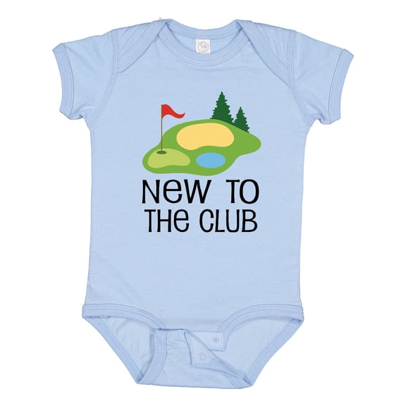 Inktastic Baby Golfing New to the Club Boys or Girls Baby Bodysuit