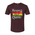 thumbnail image 2 of Wild Bobby Respect Our Queens Black Pride Mens Premium Tri Blend T-Shirt, Cardinal, Small, 2 of 5