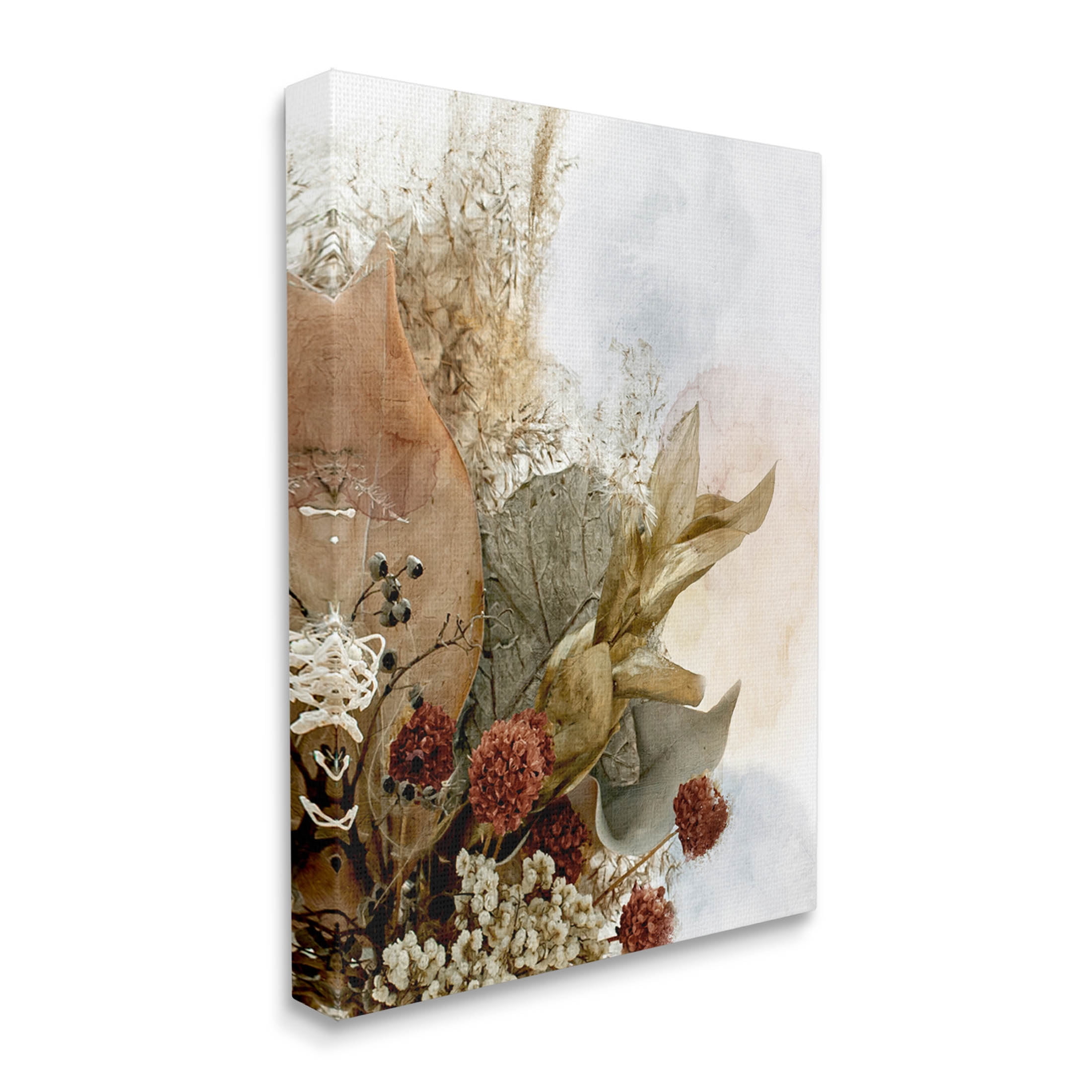 Vintage Herbal Arrangement Botanical & Floral Graphic Art Gallery Wrapped Canvas Print Wall Art