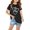 01 Black, variant on Kids Girls Cute Print Raglan Ringer Short Sleeve T-Shirt, Heart Graphic Tee For Girls Casual Wear and Playdates
