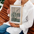 thumbnail image 5 of Paper Cut Green Leaves No.2 - Mixed Media Botanical Minimalist Tropical Nature Abstract Floral Modern Art Oak Framed Wall Art Print 6 x 8 inches, 5 of 71