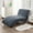 Gray, variant on Full Wrap Chaise Lounge Cover Machine Washable Stretch Armless Lounge Cover With Bottom Strap for Living Room Indoor Bedroom
