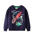 thumbnail image 1 of Chandail à Col Rond en Coton pour Garçons, Hauts Dinosaures, Manches Longues pour Tout-Petits, 2-7T, 1 of 5