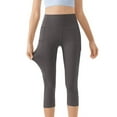 thumbnail image 4 of Funidos Women's Capri Yoga Leggings High Waisted Pants with Pockets Tummy Control Workout Leggings for Women Athletic Leggings for Yoga Gym Running, 4 of 6