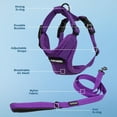 thumbnail image 5 of Voyager Step-In Lock Dog Harness & Reflective Leash Set w/ Neoprene Handle 6ft - For Small to Large Breed Dogs/ Cats, Cute & Heavy-Duty for Walking, Running & Training - Purple Purple Trim, M, 5 of 9