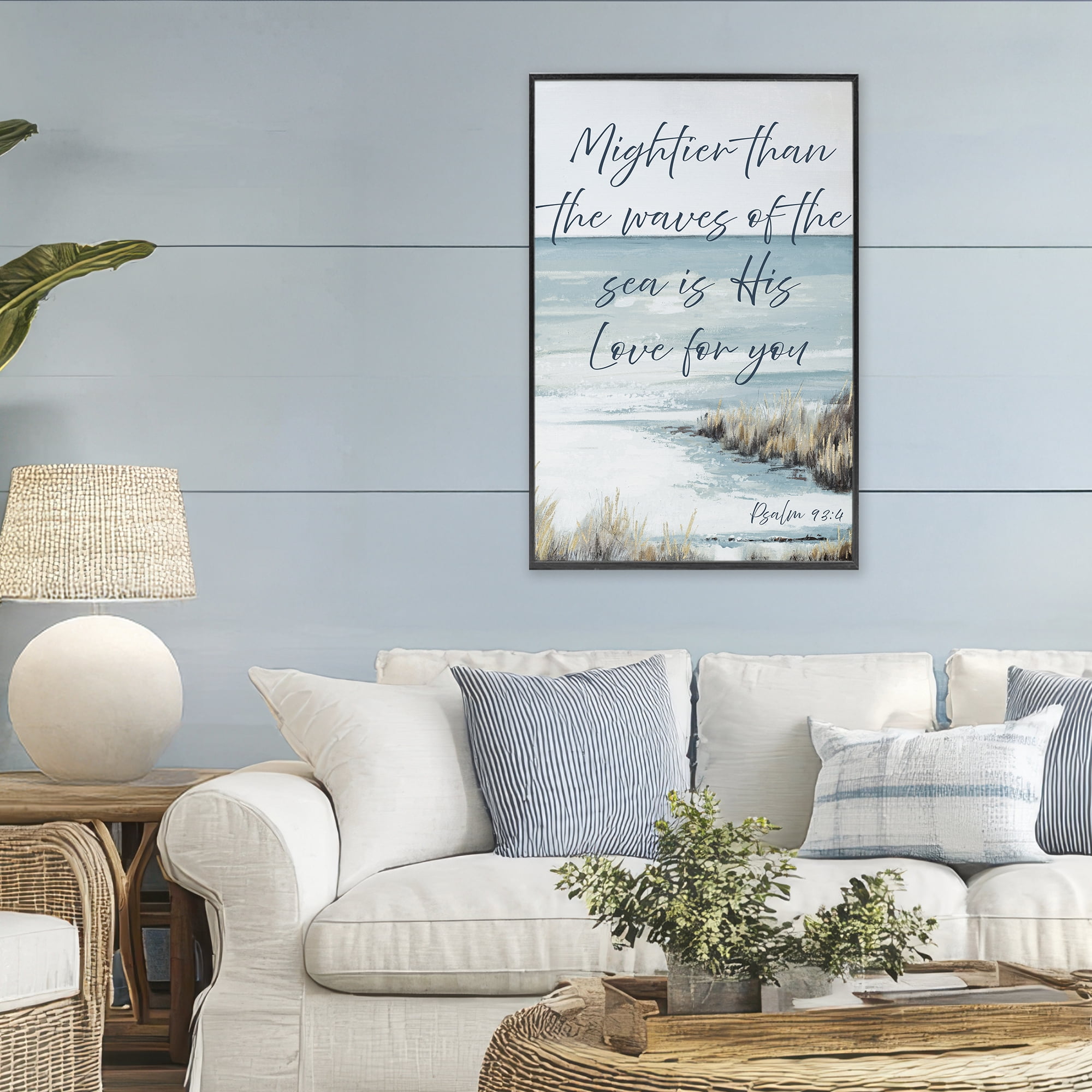 Stupell Industries Mightier Than The Waves Black Framed Giclee Art, design by Patricia Pinto