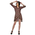 thumbnail image 4 of Moomaya Printed Ruffle Style Above Knee Length Bridesmaid Robe Rayon Bathrobes, 4 of 5