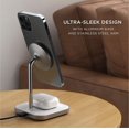 thumbnail image 3 of Soporte de Carga SATECHI Aluminio Magnético Inalámbrico 2-en-1 Compatible con iPhone y AirPods Pro, 3 of 7