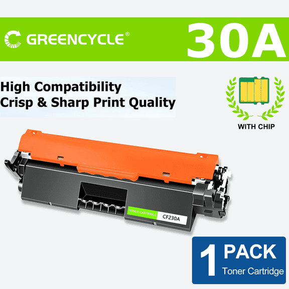 greencycle CF230A Toner Cartridge Replacement Compatible for HP 30A Black Toner Cartridge LaserJet Pro MFP M227fdw M227fdn M227sdn M203dn M203dw M203d Printer Ink Cartridge (1PCS)
