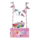 thumbnail image 1 of Pastel de papel Bunting Cake Topper Flag Kids Party Helado rosa, 1 of 9