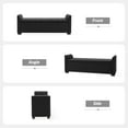 thumbnail image 5 of 57" Faxu Leather Storage Bench Upholstered Flared Arms Bed Foot Stool Entryway Hallway Bedroom Black, 5 of 6