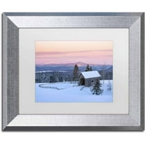 Trademark Fine Art 'Bridge on a Hill' Canvas Art by Michael Blanchette Photography, White Matte, Silver Frame