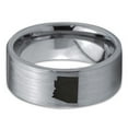 thumbnail image 2 of Tungsten Arizona The Grand Canyon State Band Ring 8mm Men Women Comfort Fit Gray Flat Cut Brushed Polished, 2 of 4