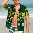 thumbnail image 7 of Sikiie Tropical Summer Vibes Print Men's Hawaiian Shirt, Summer Beach Button Pocket Short Sleeve T-Shirt,Medium, 7 of 7