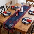 thumbnail image 4 of American Flag Pattern Table Runner with Stars and Stripes Design, Independence Day Themed Table Decor for Parties, Durable Stain-Resistant Dining Table Cover for Holiday Gatherings and Celebrations, 4 of 6